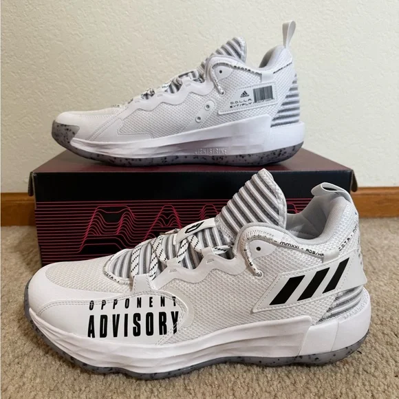 Adidas Dame 7 EXTPLY Advisory Basketball Shoes Men's White Sneakers H68990 - Picture 3 of 9